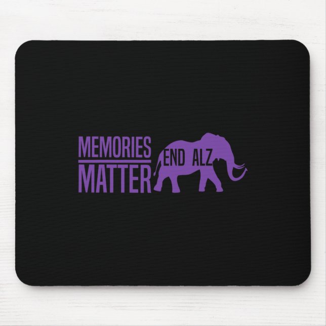 Problem Purple Elephant And Text Heimer  Mouse Pad (Front)