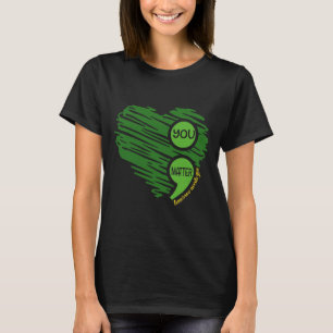 Problem Semicolon Heart Retro Mental Health Awaren T-Shirt