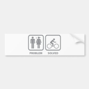 Problem Solved Cycling Bumper Sticker