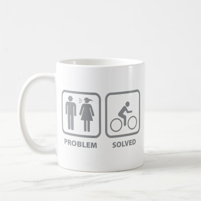 Problem Solved Cycling Coffee Mug (Left)