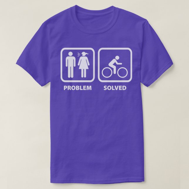 Problem Solved Cycling  T-Shirt (Design Front)