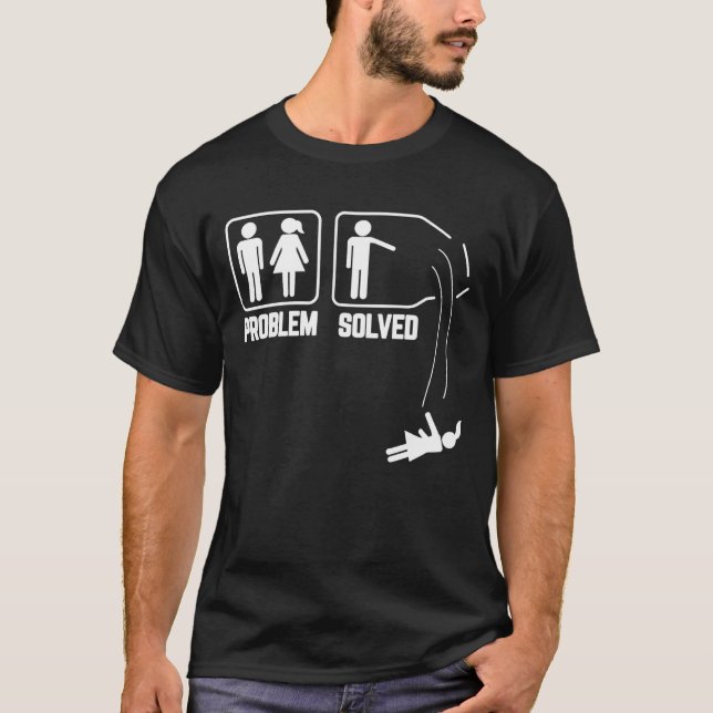 Problem Solved - Funny Divorce Party Divorcee Men  T-Shirt (Front)