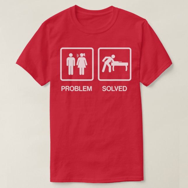 Problem Solved Funny Pool Billiards Player Gift T-Shirt (Design Front)