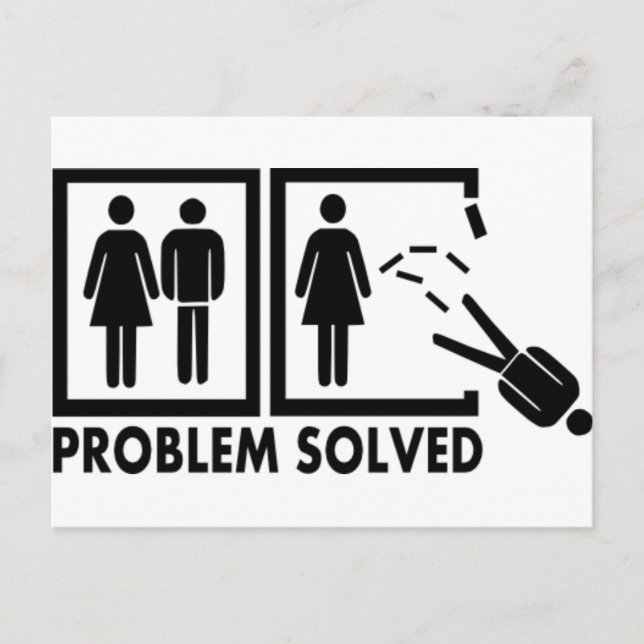 Problem solved - Man Postcard (Front)