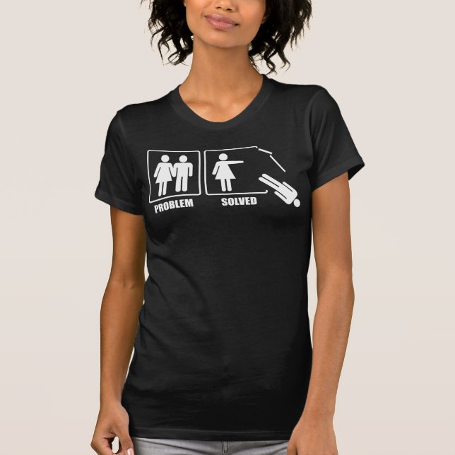 Problem Solved WOMEN drk T-shirt (Front)