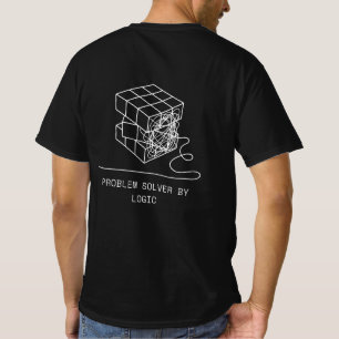Problem Solver By Logic   Minimalist Rubik's Cube T-Shirt