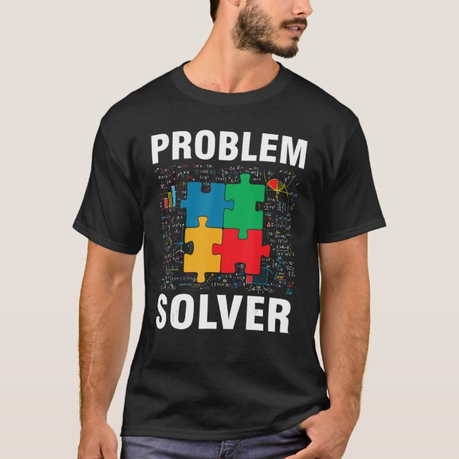   Problem Solver Jigsaw Puzzles Math   T-Shirt (Front)