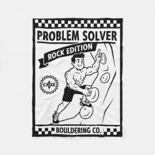 Problem Solver Rock Edition Climbing Wall Fun  Fleece Blanket