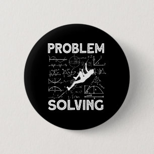 Problem Solving Climber Climbing Bouldering 6 Cm Round Badge