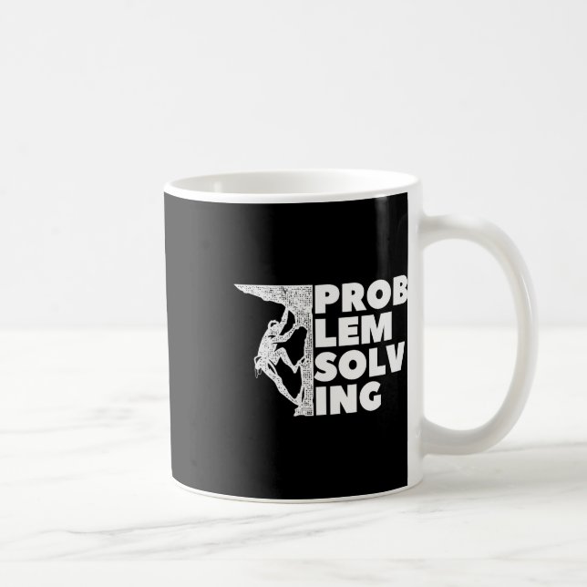 Problem Solving Climber Gift, Rock Climbing, Bould Coffee Mug (Right)