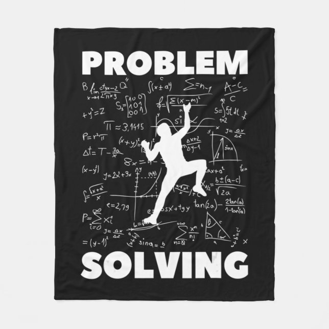 Problem Solving Climber Gift  Rock Climbing Boulde Fleece Blanket (Front)