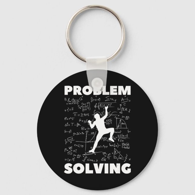 Problem Solving Climber Gift  Rock Climbing Boulde Key Ring (Front)