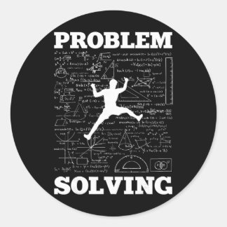 Problem Solving Climber Rock Climbing Bouldering P Classic Round Sticker