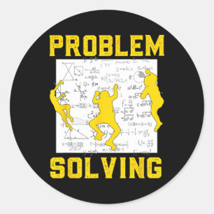 Problem Solving Climber Rock Climbing Bouldering P Classic Round Sticker