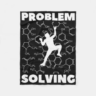 Problem Solving Climber, Rock Climbing Chemistry, Fleece Blanket