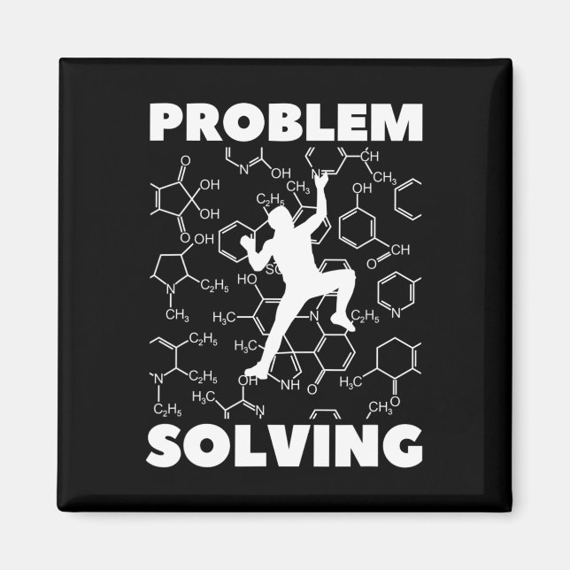 Problem Solving Climber, Rock Climbing Chemistry,  Magnet (Front)