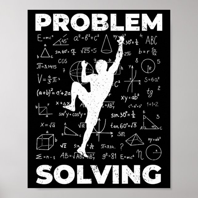 Problem Solving Climbing Gift For Climber Bolder B Poster (Front)