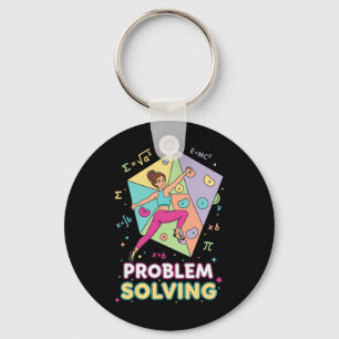 Problem Solving Climbing Math Fun Rock Bouldering Key Ring
