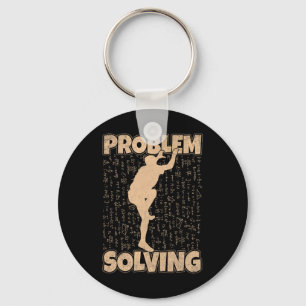 Problem Solving Funny Rock Climbing Bouldering Pun Key Ring