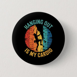 Problem Solving Is My Cardio Rock Climbing Boulder 6 Cm Round Badge