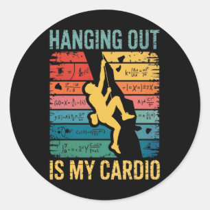 Problem Solving Is My Cardio Rock Climbing Boulder Classic Round Sticker