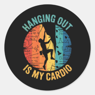 Problem Solving Is My Cardio Rock Climbing Boulder Classic Round Sticker