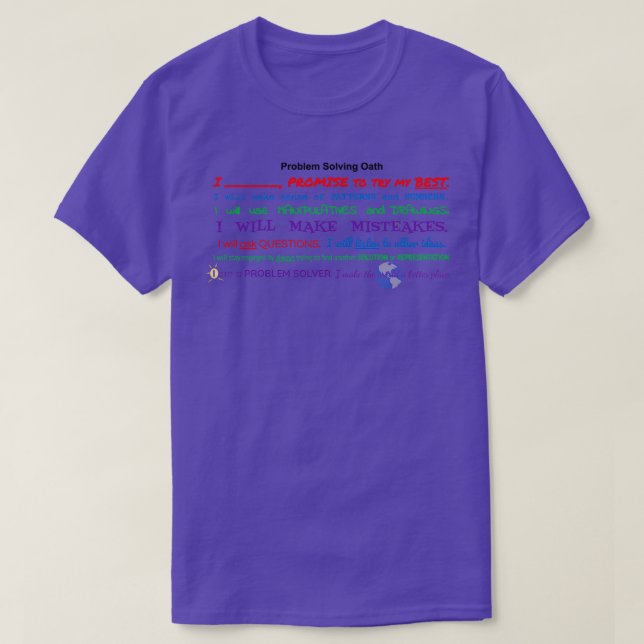 Problem Solving Oath  T-Shirt (Design Front)