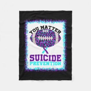Problem Suicide Prevention Awareness American Foot Fleece Blanket