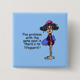 Problem With the Gene Pool 15 Cm Square Badge
