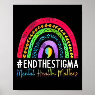 Problems End The Stigma Rainbow Boho 1 Poster