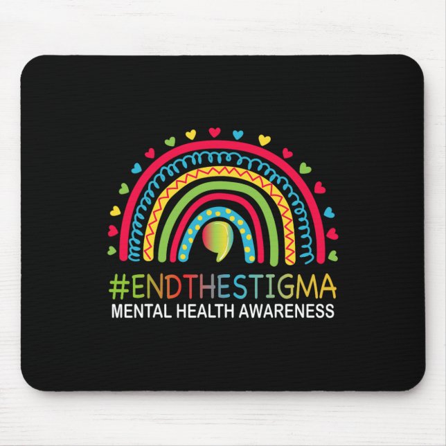 Problems End The Stigma Rainbow Boho  Mouse Pad (Front)