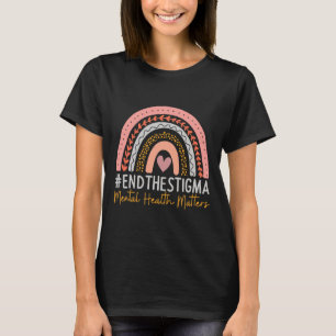 Problems End The Stigma Rainbow Boho T-Shirt