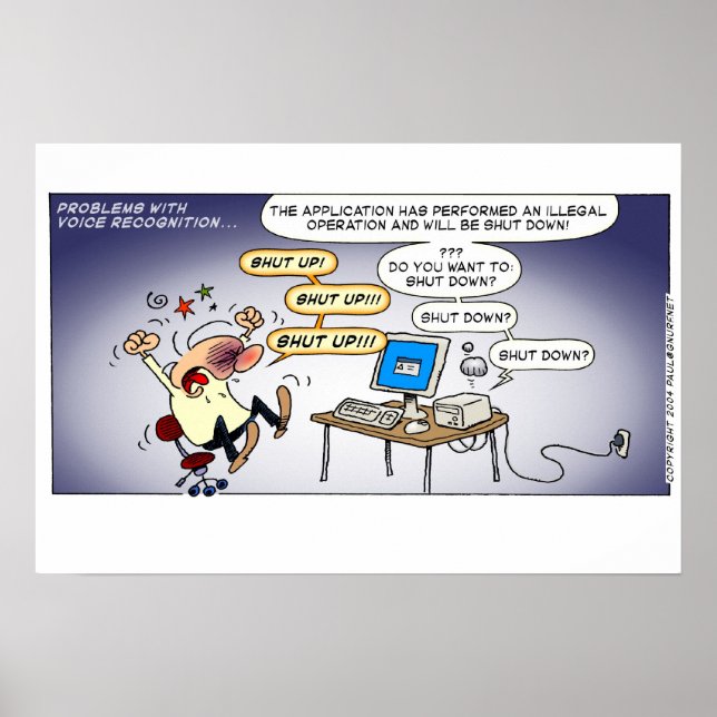 Problems with voice recognition poster (Front)