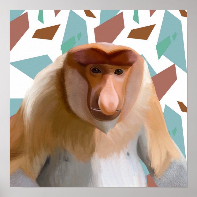 Proboscis Monkey Endangered Species  Poster (Front)