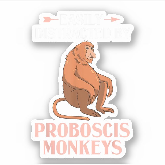 Proboscis Monkey Funny Long Nosed Monkeys (Front)