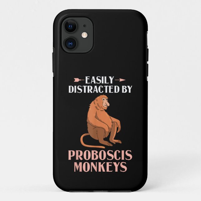 Proboscis Monkey Funny Long Nosed Monkeys Case-Mate iPhone Case (Back)