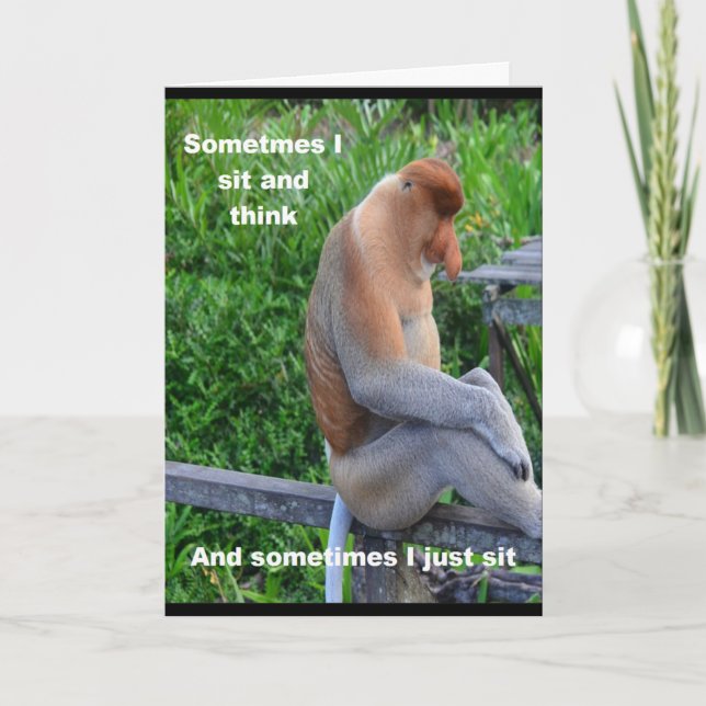 Proboscis Monkey - Happy Birthday Card (Front)