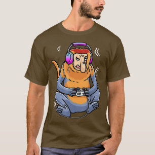 Proboscis Monkey Video Game Gaming Long Nosed Mon T-Shirt