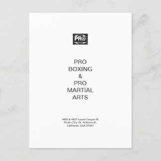 #PROBOXING & #PROMARTIALARTS HOLIDAY POSTCARD