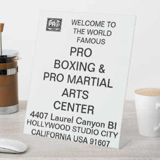 #PROBOXING & #PROMARTIALARTS PEDESTAL SIGN