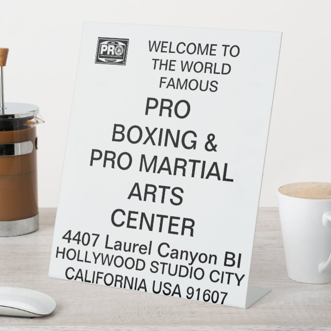 #PROBOXING & #PROMARTIALARTS PEDESTAL SIGN (In SItu)