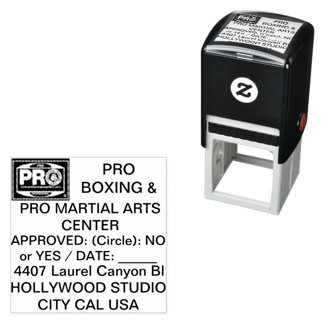 #PROBOXING & #PROMARTIALARTS SELF-INKING STAMP (In Situ)