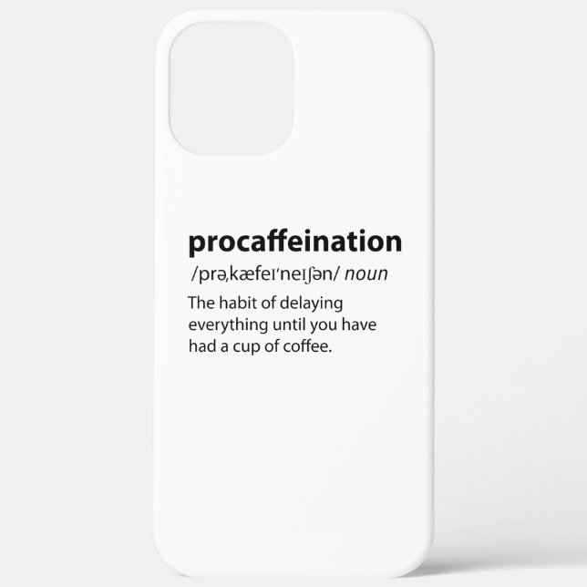 Procaffeination Funny Dictionary Definition Case-Mate iPhone Case (Back)
