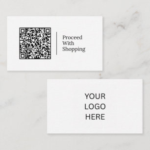 Proceed With Shopping Customisable QR code Logo Business Card