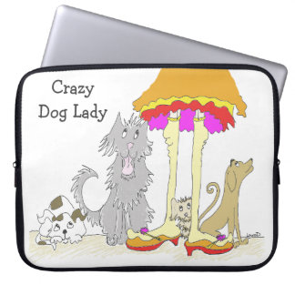 Proceeds to Animal Charity Crazy Dog Lady Laptop Sleeve