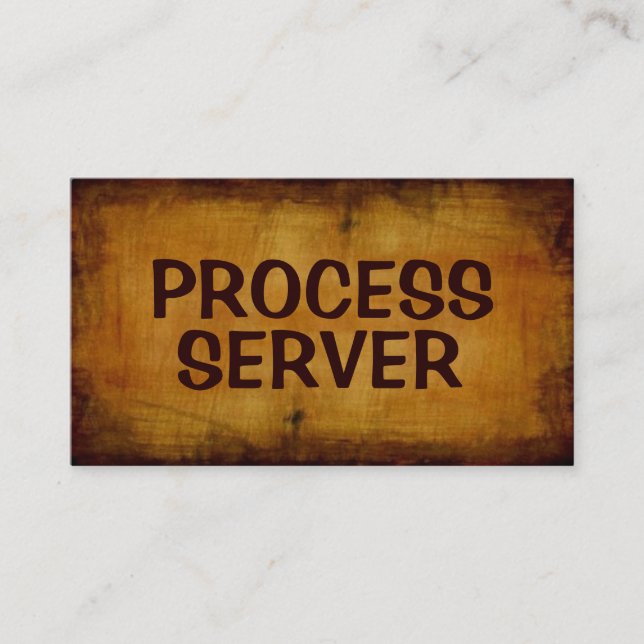 Process Server Antique Business Card (Front)