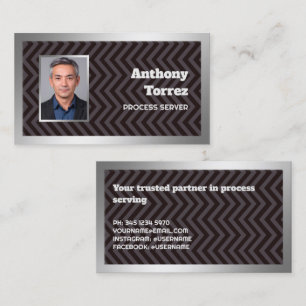 Process Server Custom Photo Business Card