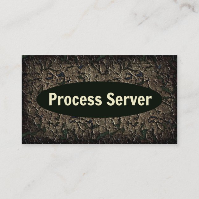 Process Server Weathered Business Card (Front)