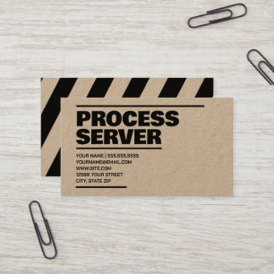 Process Service Kraft Business Card