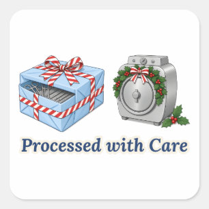 Processed with Care SPD Square Sticker